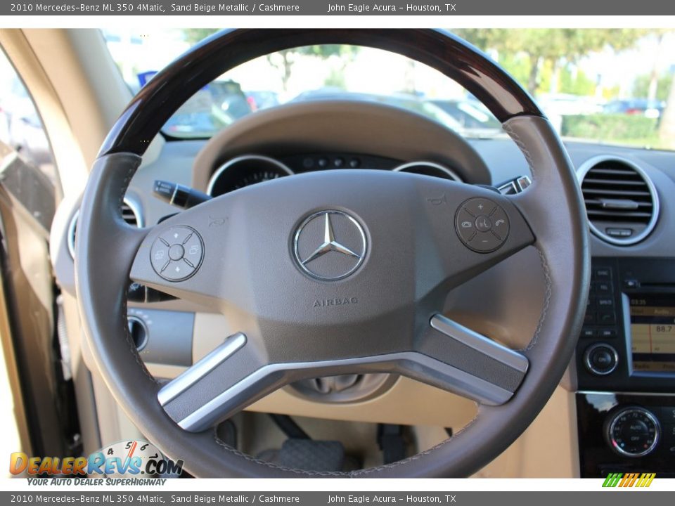 2010 Mercedes-Benz ML 350 4Matic Sand Beige Metallic / Cashmere Photo #28