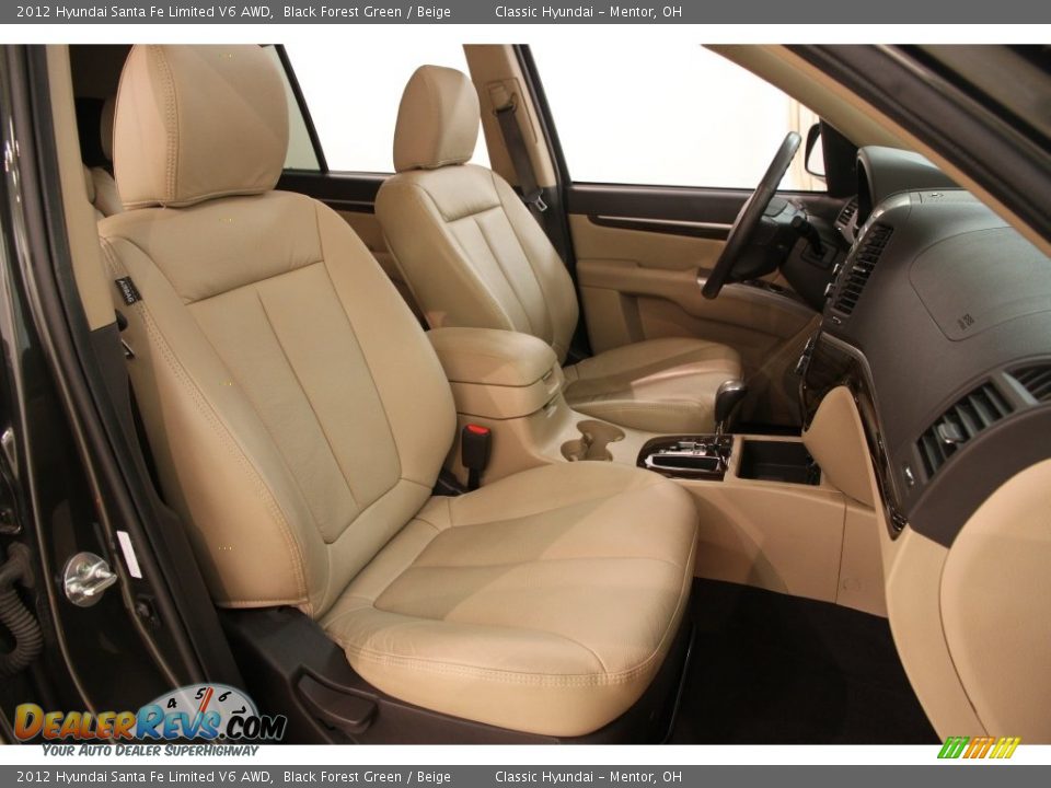 2012 Hyundai Santa Fe Limited V6 AWD Black Forest Green / Beige Photo #12