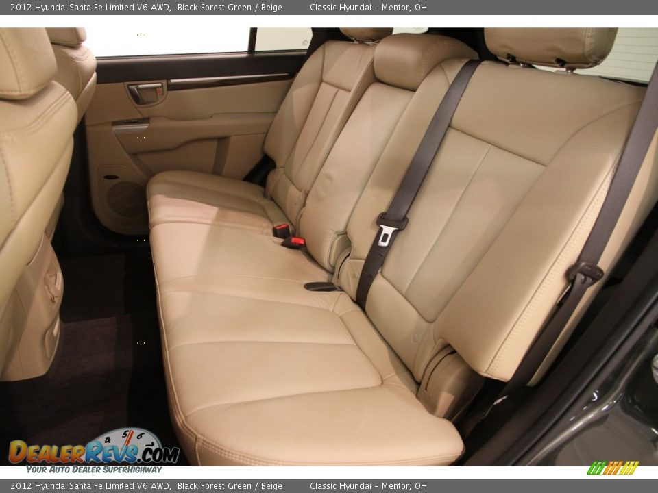 2012 Hyundai Santa Fe Limited V6 AWD Black Forest Green / Beige Photo #14