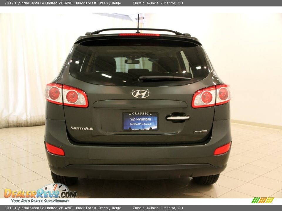 2012 Hyundai Santa Fe Limited V6 AWD Black Forest Green / Beige Photo #15