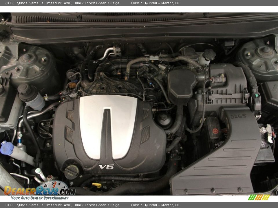 2012 Hyundai Santa Fe Limited V6 AWD Black Forest Green / Beige Photo #16