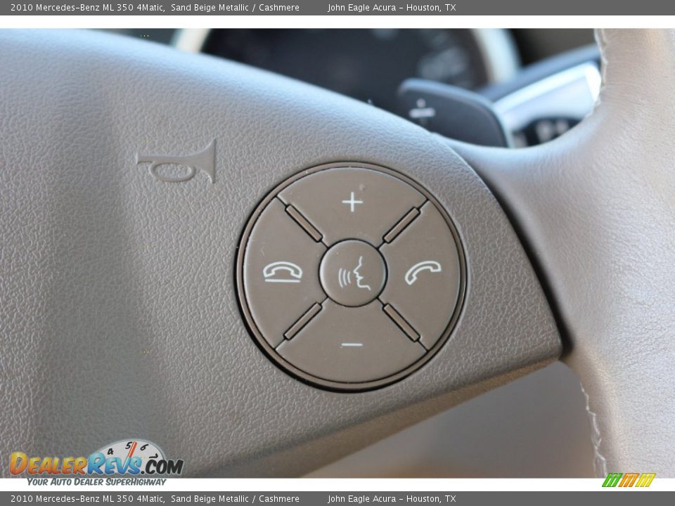 2010 Mercedes-Benz ML 350 4Matic Sand Beige Metallic / Cashmere Photo #35
