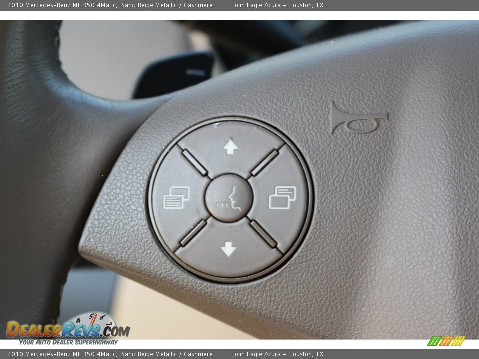 2010 Mercedes-Benz ML 350 4Matic Sand Beige Metallic / Cashmere Photo #36