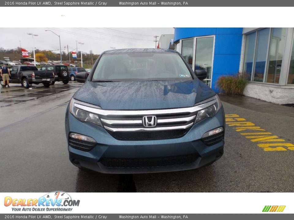 2016 Honda Pilot LX AWD Steel Sapphire Metallic / Gray Photo #2