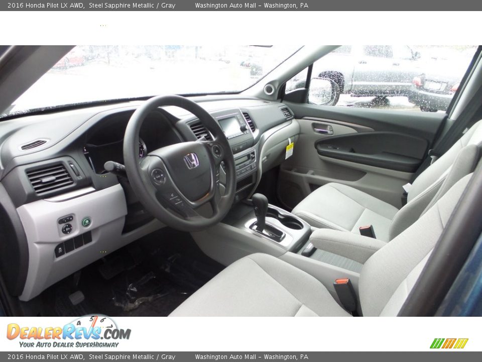 2016 Honda Pilot LX AWD Steel Sapphire Metallic / Gray Photo #7