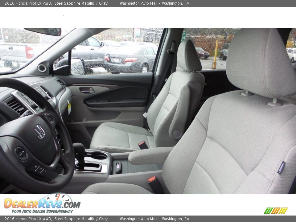 2016 Honda Pilot LX AWD Steel Sapphire Metallic / Gray Photo #8
