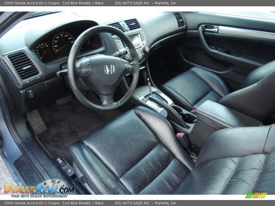 Black Interior - 2006 Honda Accord EX-L Coupe Photo #11