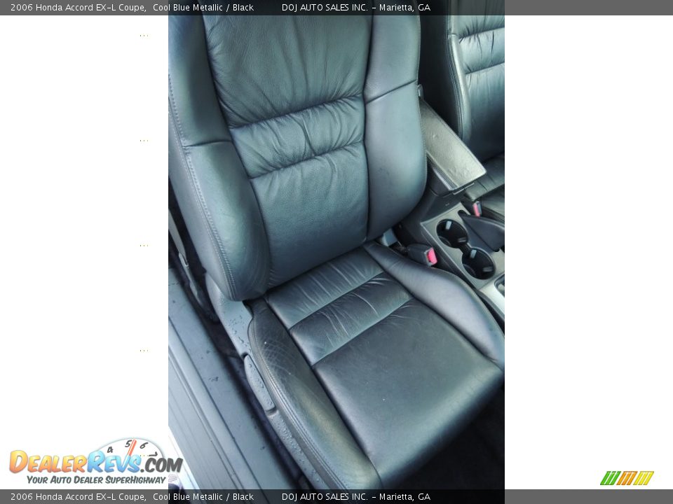 2006 Honda Accord EX-L Coupe Cool Blue Metallic / Black Photo #15