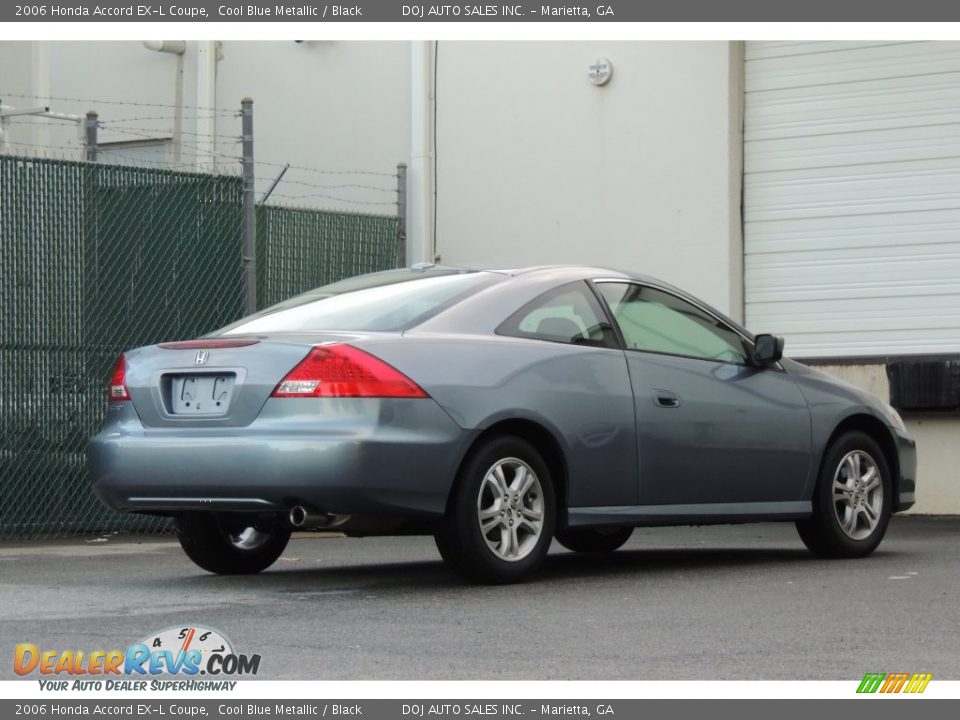 2006 Honda Accord EX-L Coupe Cool Blue Metallic / Black Photo #25