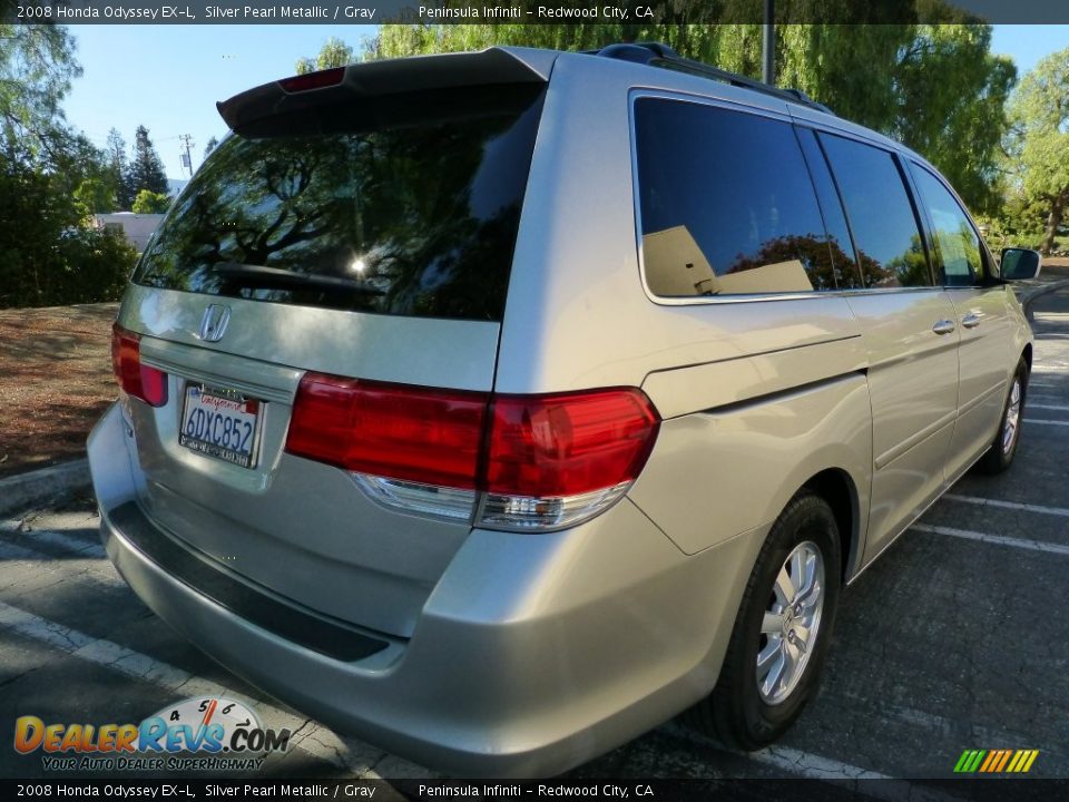 2008 Honda Odyssey EX-L Silver Pearl Metallic / Gray Photo #12
