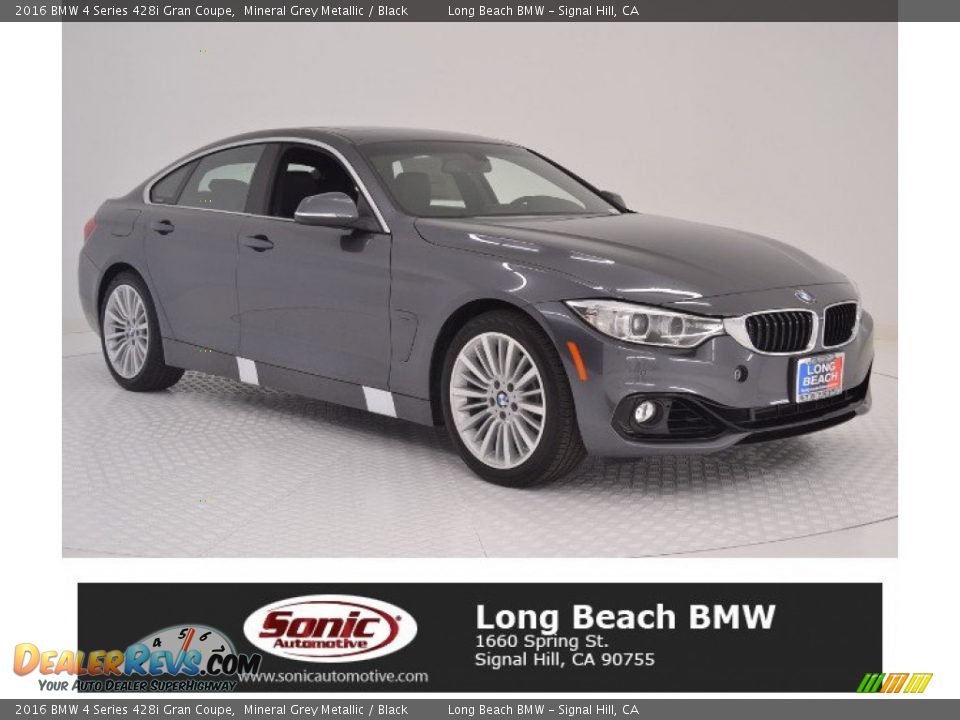 2016 BMW 4 Series 428i Gran Coupe Mineral Grey Metallic / Black Photo #1
