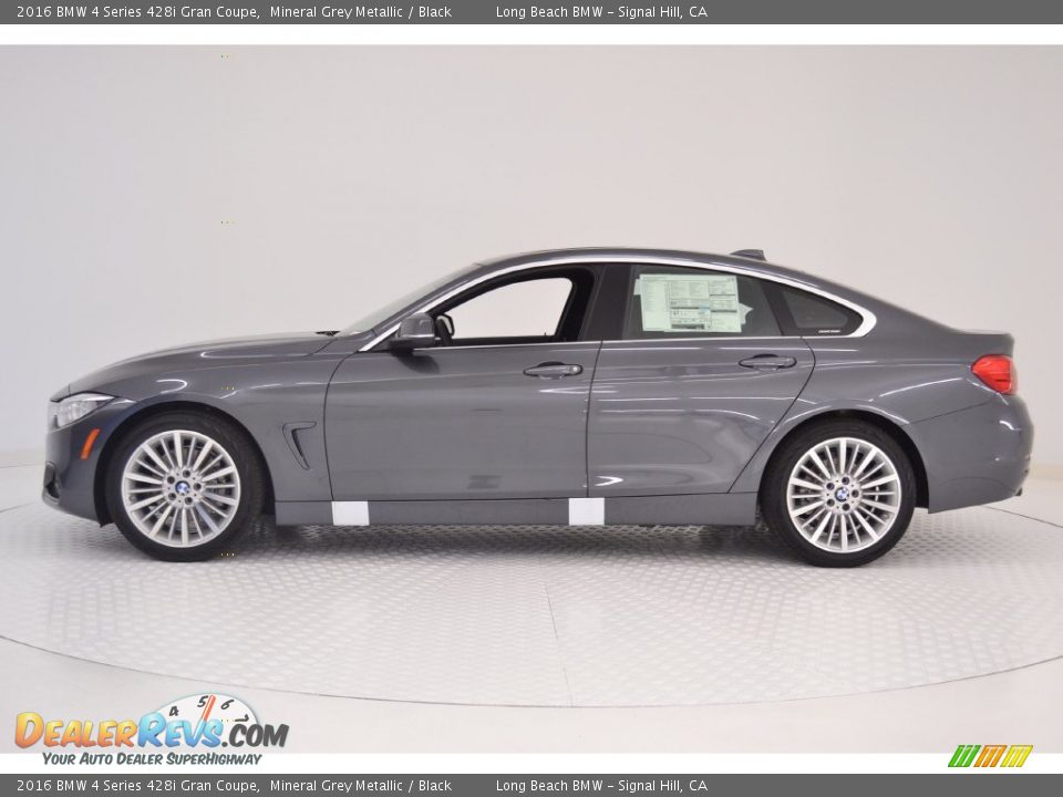 2016 BMW 4 Series 428i Gran Coupe Mineral Grey Metallic / Black Photo #3
