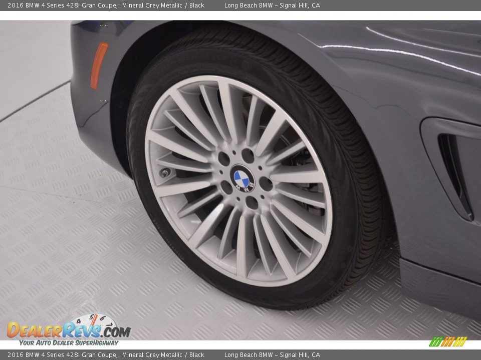 2016 BMW 4 Series 428i Gran Coupe Mineral Grey Metallic / Black Photo #6