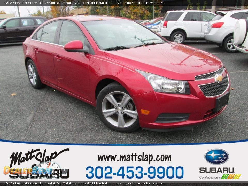 2012 Chevrolet Cruze LT Crystal Red Metallic / Cocoa/Light Neutral Photo #1