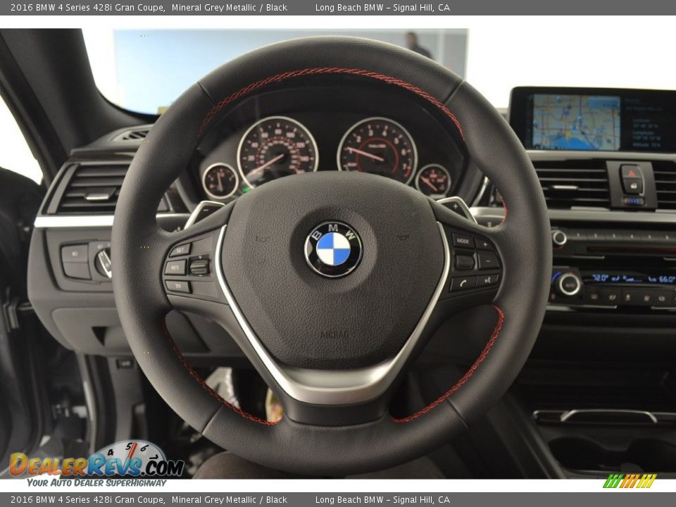 2016 BMW 4 Series 428i Gran Coupe Mineral Grey Metallic / Black Photo #10