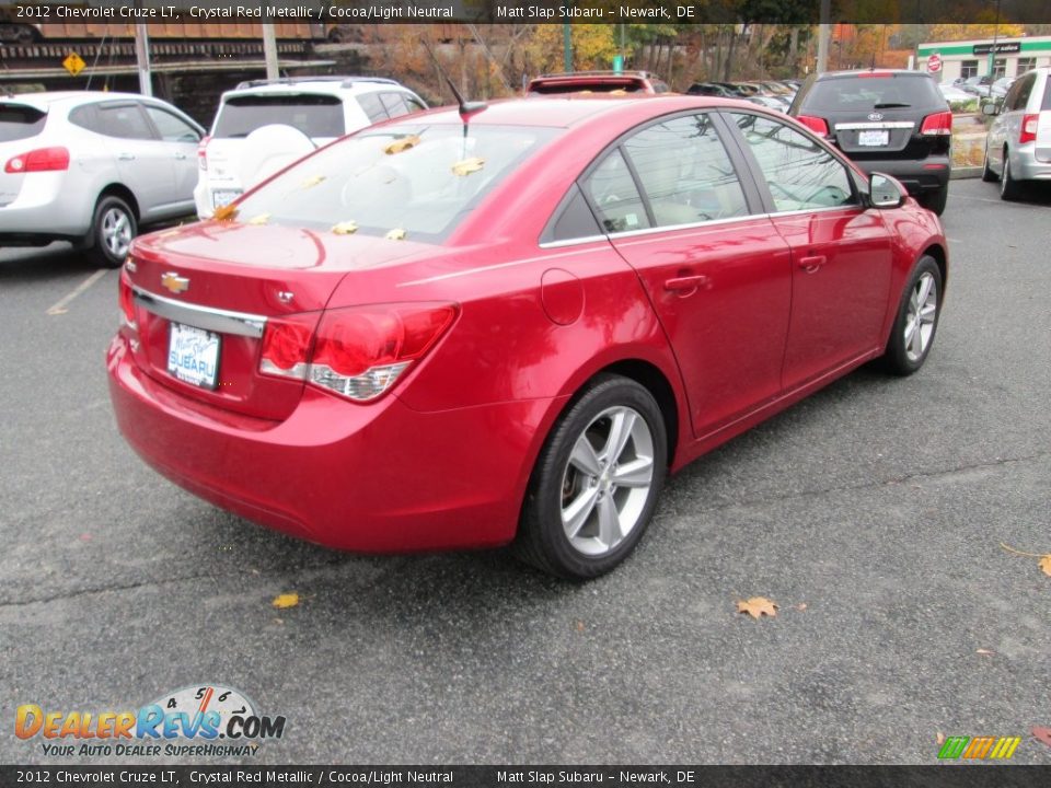 2012 Chevrolet Cruze LT Crystal Red Metallic / Cocoa/Light Neutral Photo #6