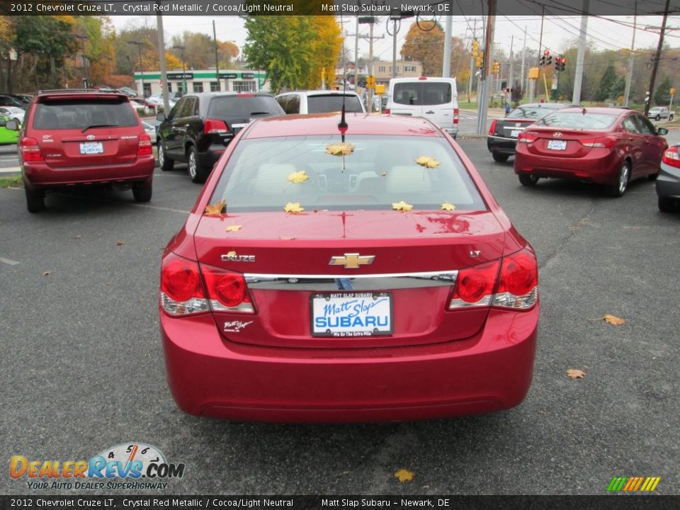2012 Chevrolet Cruze LT Crystal Red Metallic / Cocoa/Light Neutral Photo #7