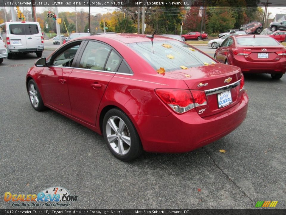 2012 Chevrolet Cruze LT Crystal Red Metallic / Cocoa/Light Neutral Photo #8