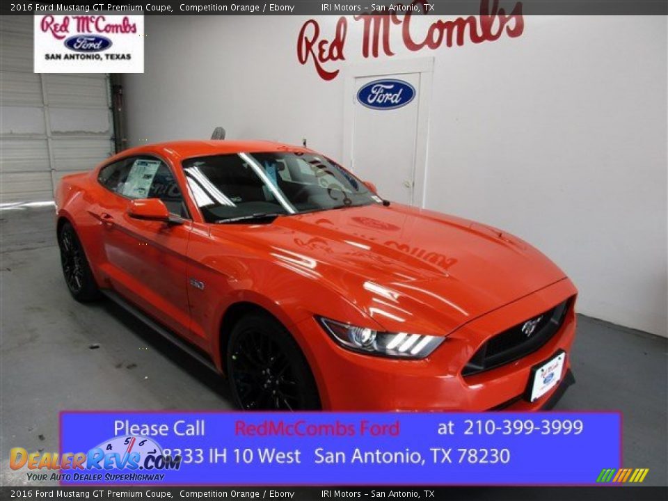 2016 Ford Mustang GT Premium Coupe Competition Orange / Ebony Photo #1