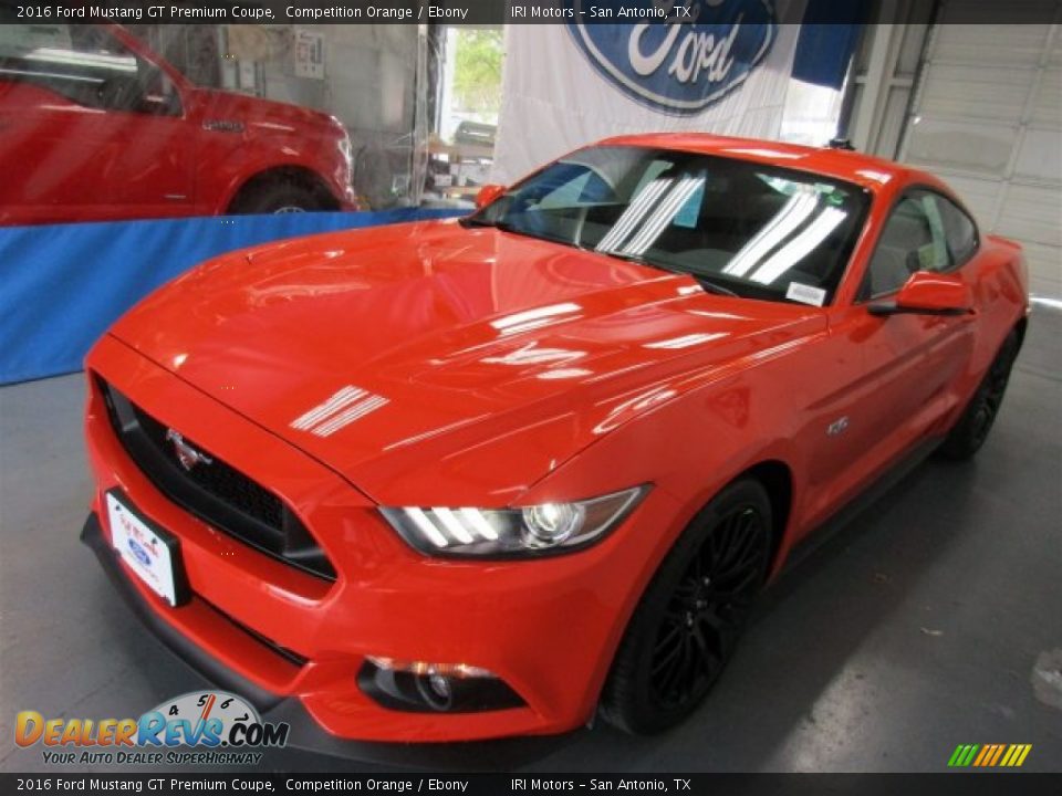 2016 Ford Mustang GT Premium Coupe Competition Orange / Ebony Photo #3