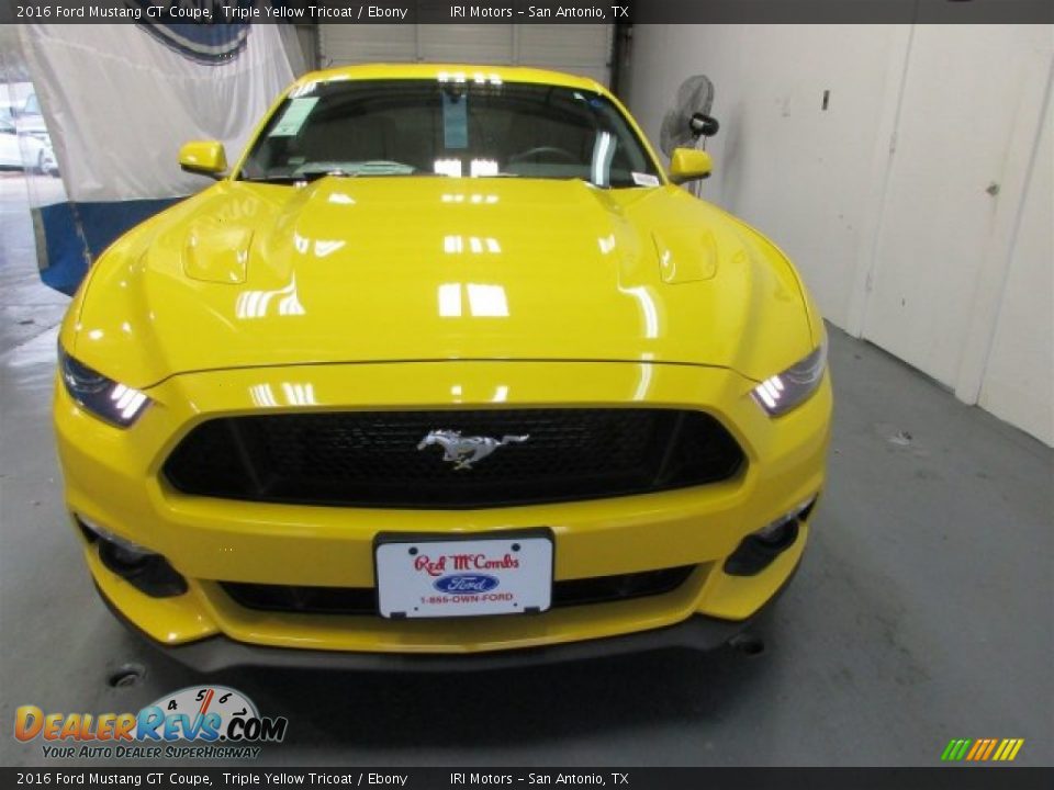 2016 Ford Mustang GT Coupe Triple Yellow Tricoat / Ebony Photo #2