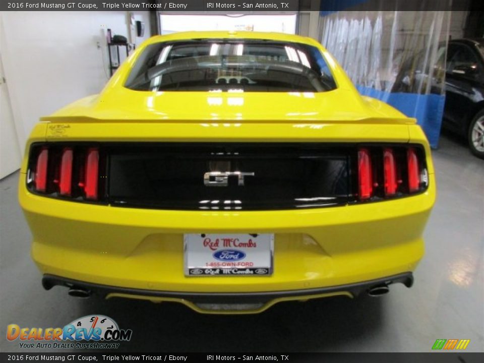 2016 Ford Mustang GT Coupe Triple Yellow Tricoat / Ebony Photo #6