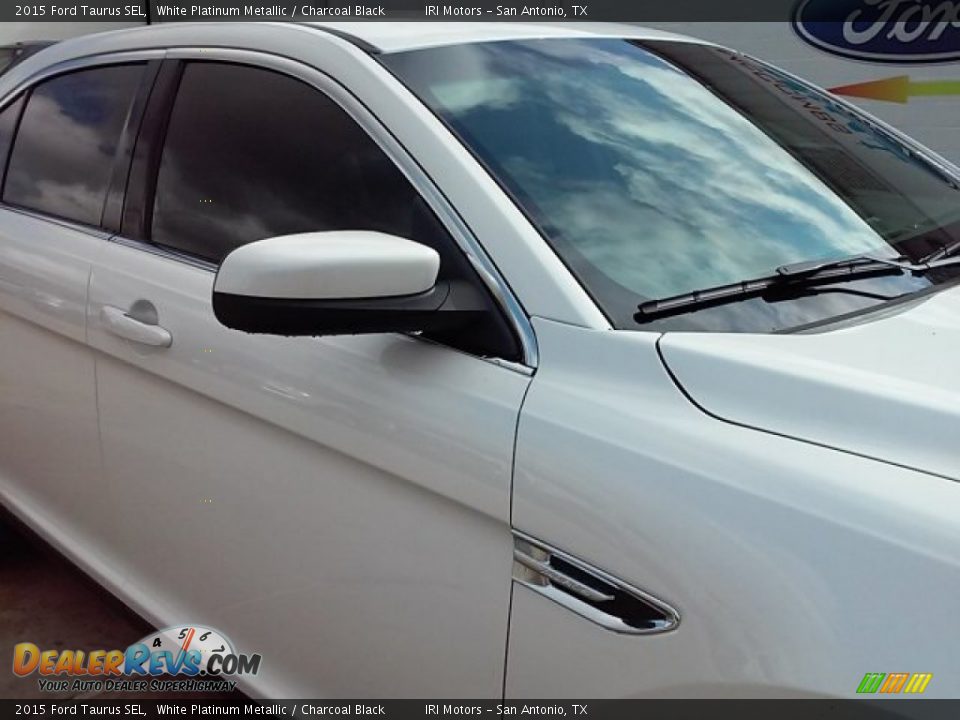 2015 Ford Taurus SEL White Platinum Metallic / Charcoal Black Photo #5
