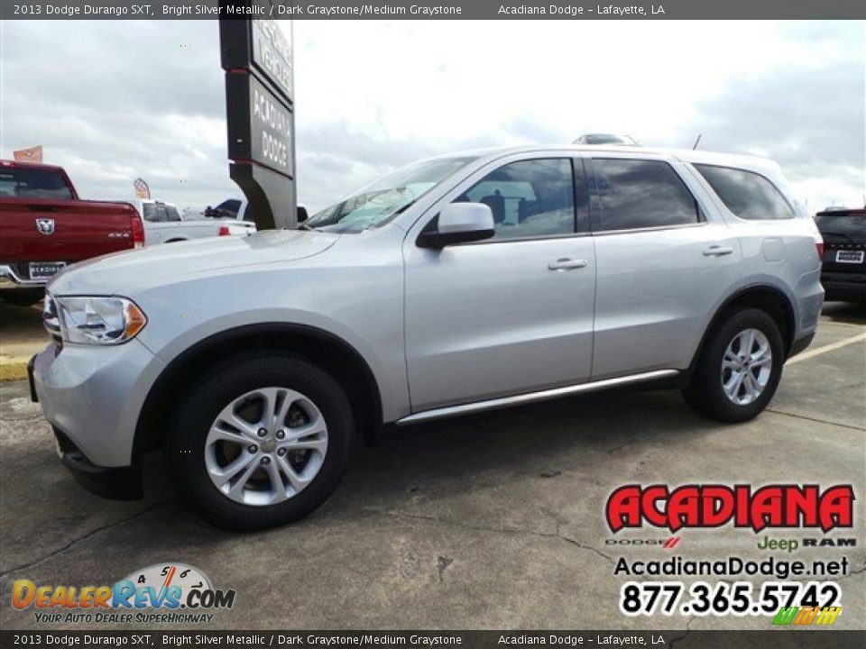 2013 Dodge Durango SXT Bright Silver Metallic / Dark Graystone/Medium Graystone Photo #1