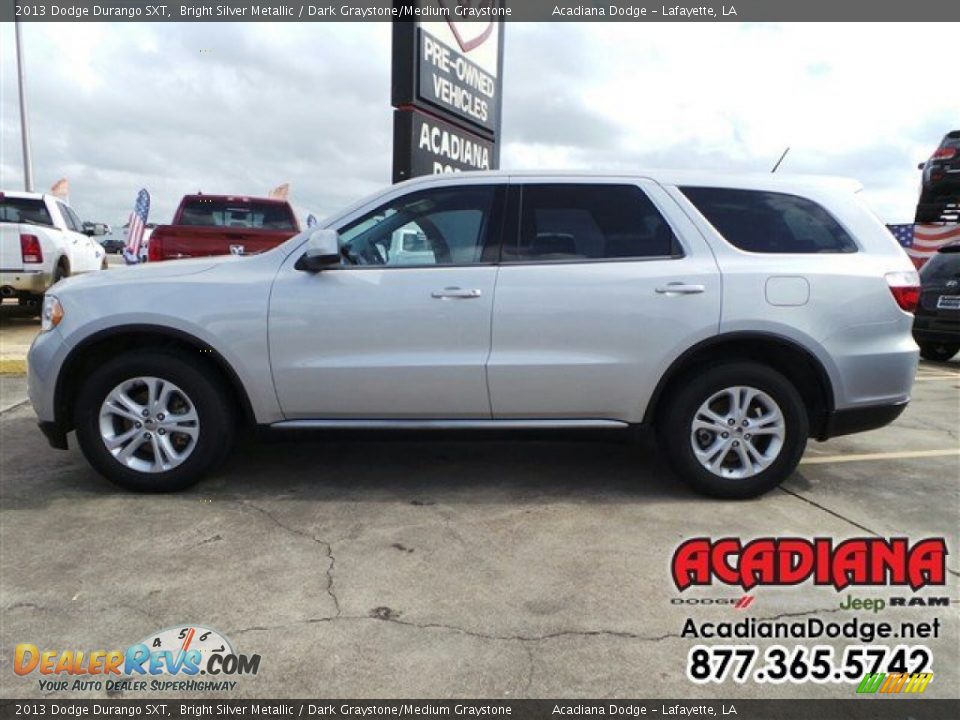 2013 Dodge Durango SXT Bright Silver Metallic / Dark Graystone/Medium Graystone Photo #3
