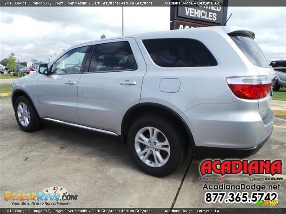 2013 Dodge Durango SXT Bright Silver Metallic / Dark Graystone/Medium Graystone Photo #4