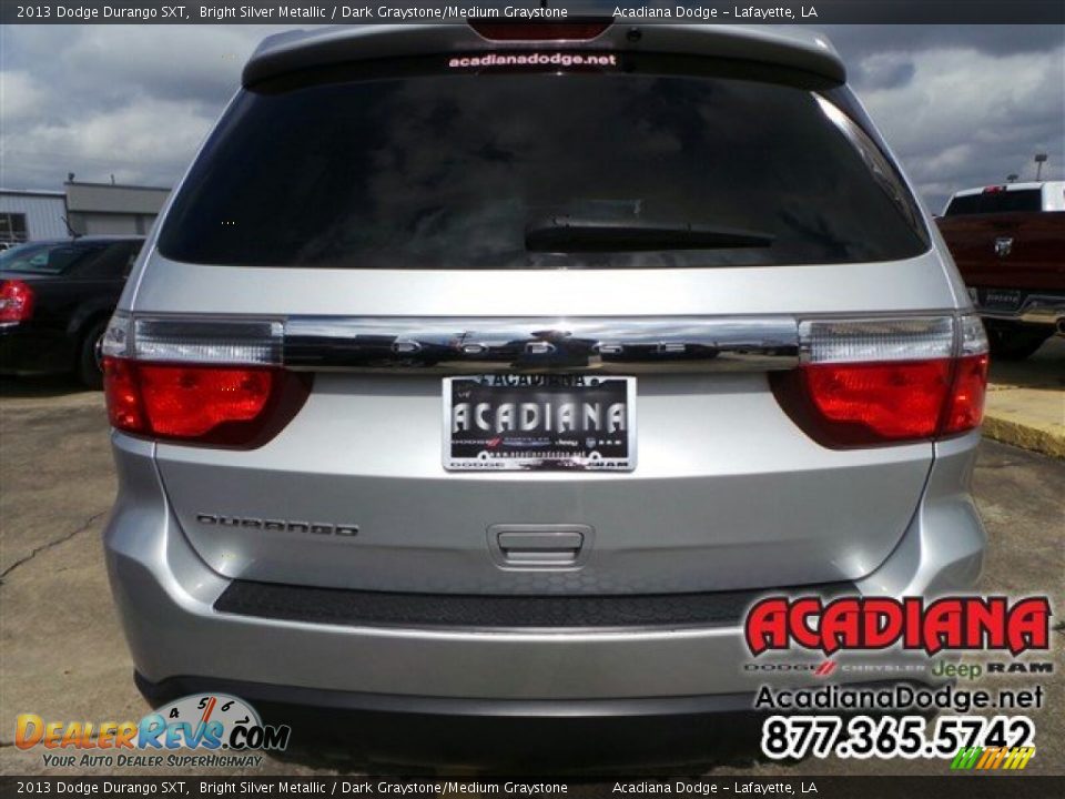 2013 Dodge Durango SXT Bright Silver Metallic / Dark Graystone/Medium Graystone Photo #6