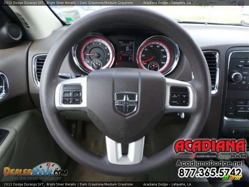 2013 Dodge Durango SXT Bright Silver Metallic / Dark Graystone/Medium Graystone Photo #19
