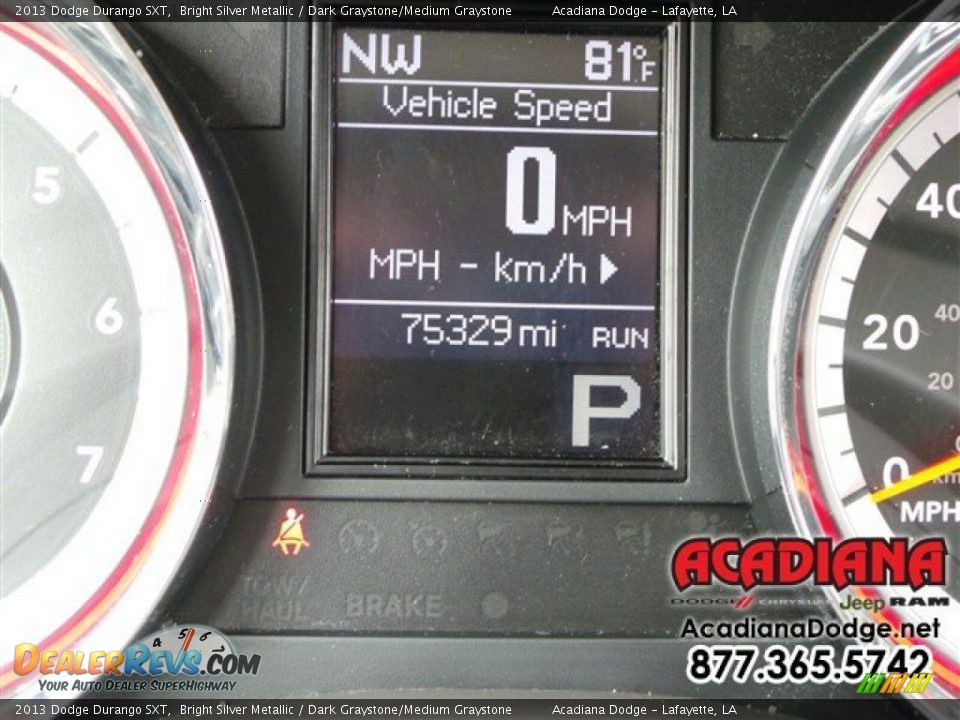 2013 Dodge Durango SXT Bright Silver Metallic / Dark Graystone/Medium Graystone Photo #29