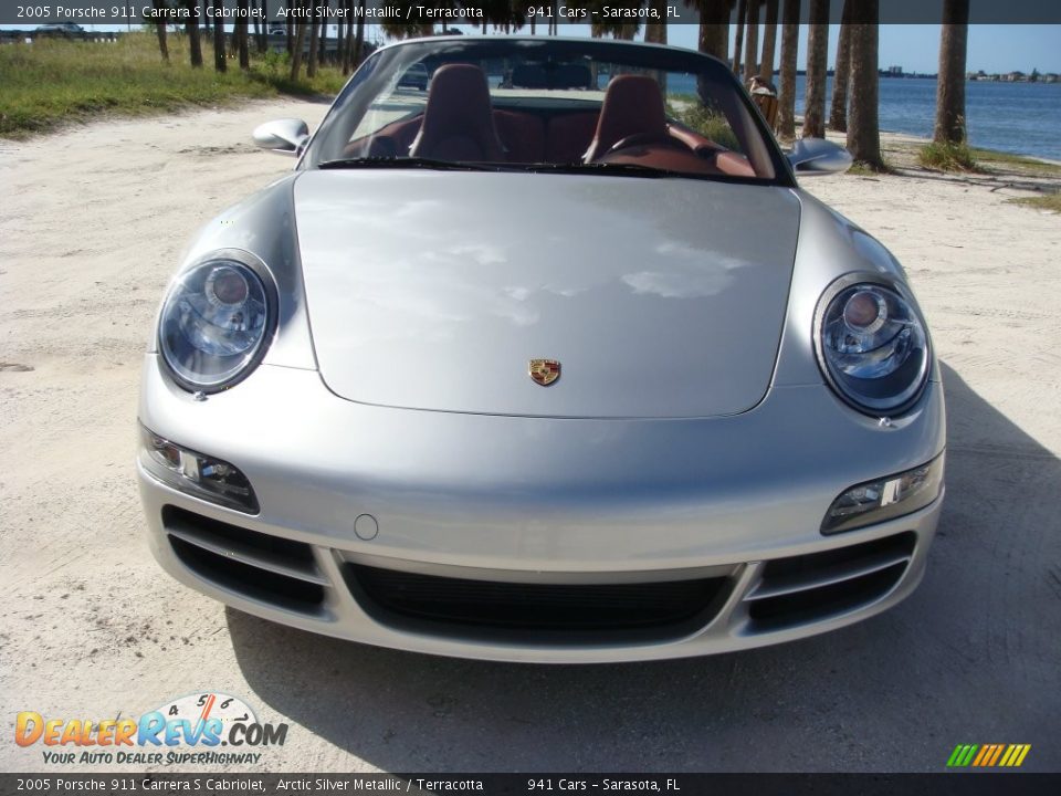 2005 Porsche 911 Carrera S Cabriolet Arctic Silver Metallic / Terracotta Photo #2