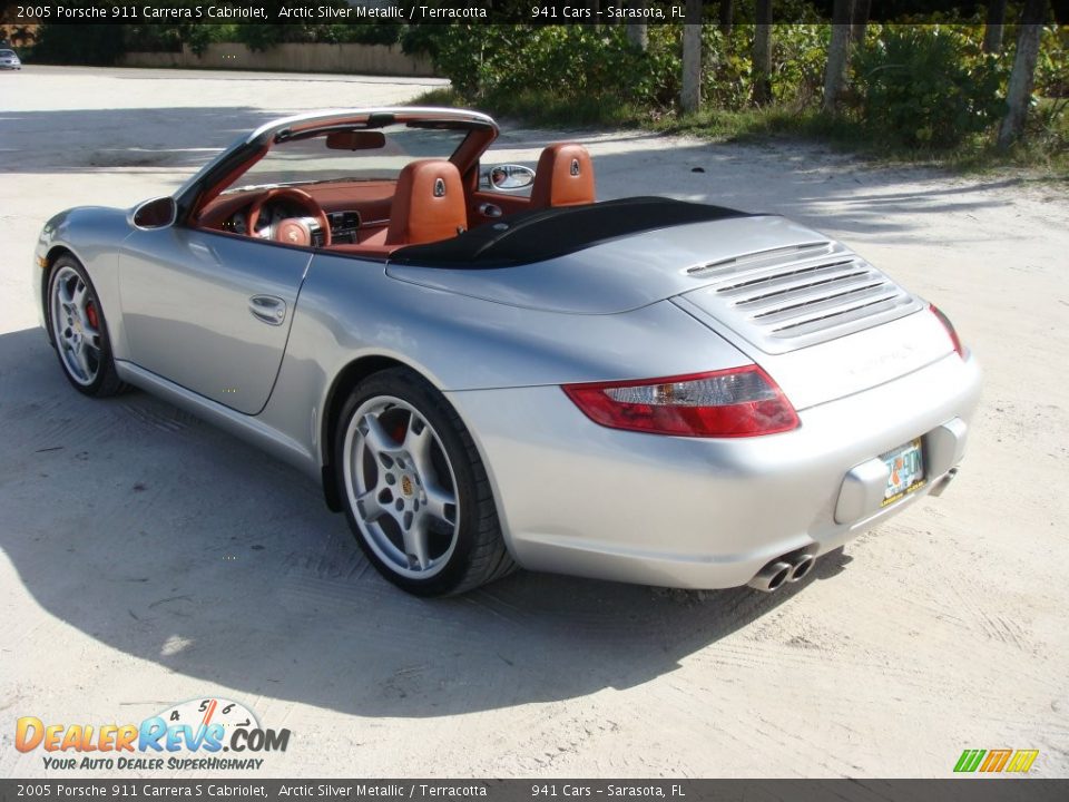 2005 Porsche 911 Carrera S Cabriolet Arctic Silver Metallic / Terracotta Photo #5