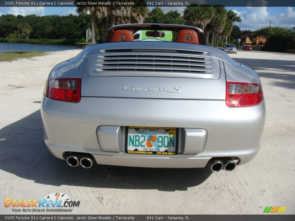 2005 Porsche 911 Carrera S Cabriolet Arctic Silver Metallic / Terracotta Photo #6