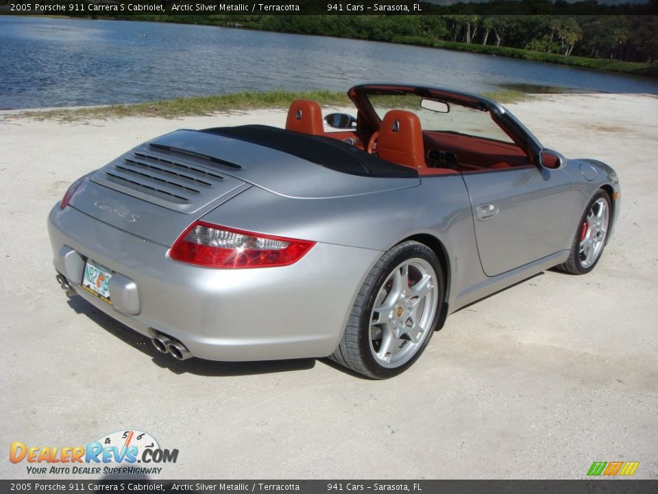 2005 Porsche 911 Carrera S Cabriolet Arctic Silver Metallic / Terracotta Photo #7