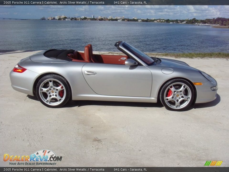 2005 Porsche 911 Carrera S Cabriolet Arctic Silver Metallic / Terracotta Photo #8