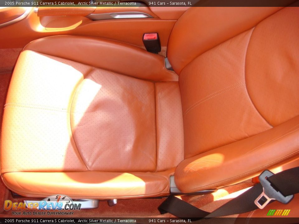 2005 Porsche 911 Carrera S Cabriolet Arctic Silver Metallic / Terracotta Photo #11