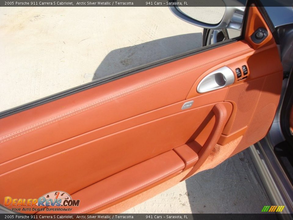 2005 Porsche 911 Carrera S Cabriolet Arctic Silver Metallic / Terracotta Photo #12