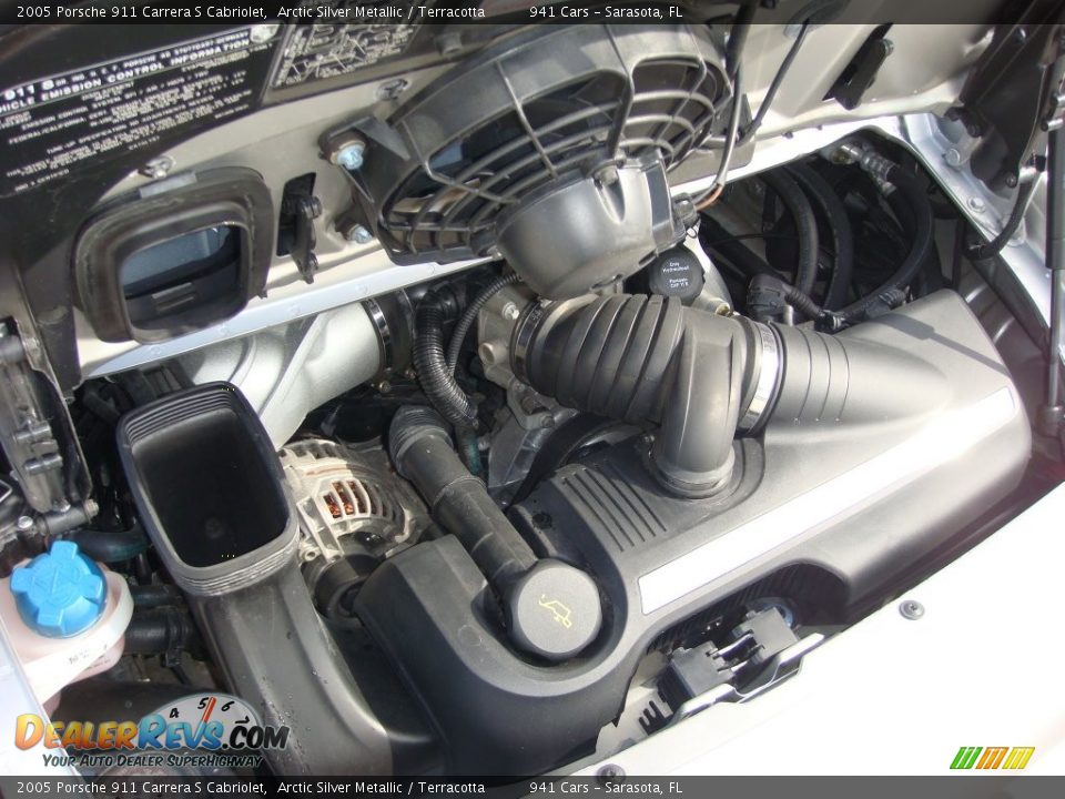 2005 Porsche 911 Carrera S Cabriolet Arctic Silver Metallic / Terracotta Photo #15