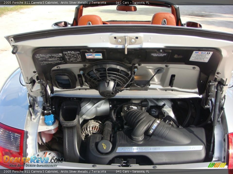 2005 Porsche 911 Carrera S Cabriolet Arctic Silver Metallic / Terracotta Photo #16