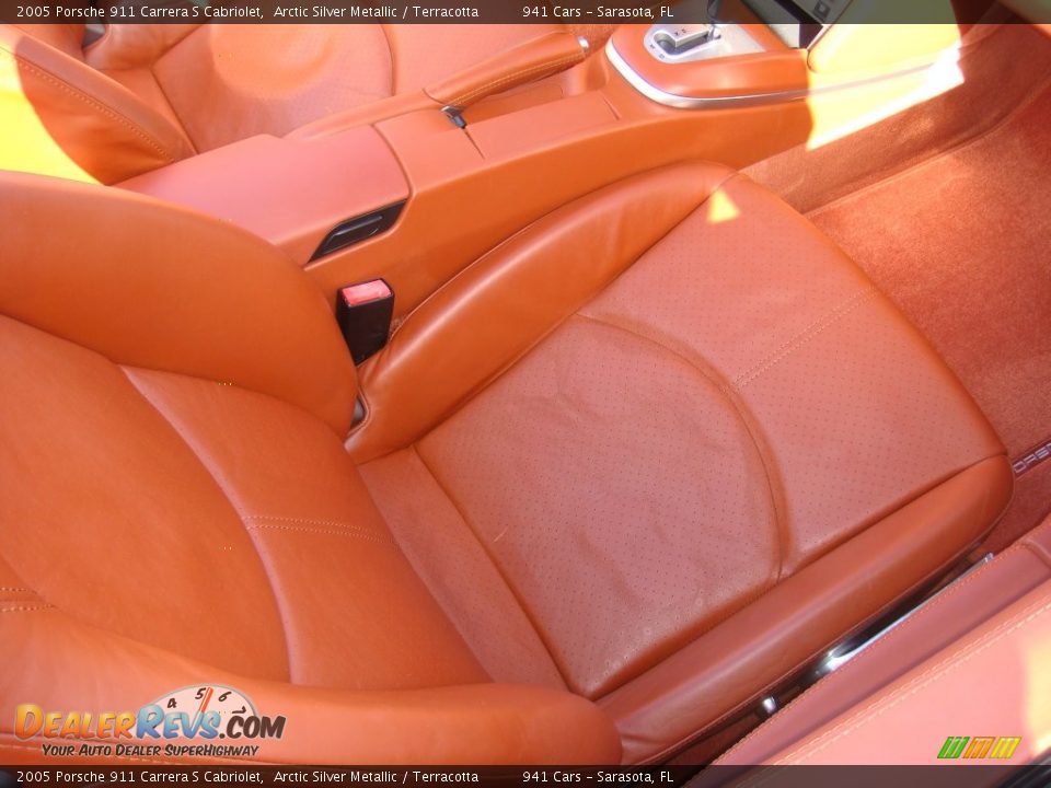 2005 Porsche 911 Carrera S Cabriolet Arctic Silver Metallic / Terracotta Photo #18