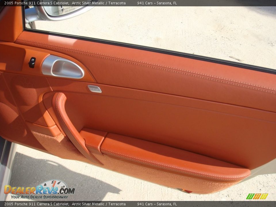 2005 Porsche 911 Carrera S Cabriolet Arctic Silver Metallic / Terracotta Photo #20