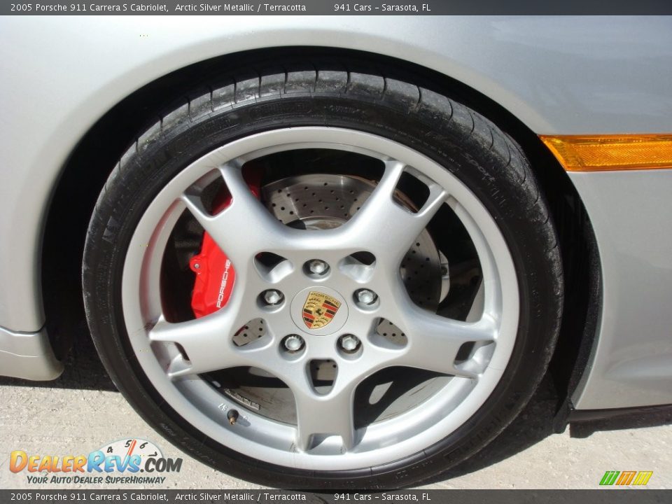 2005 Porsche 911 Carrera S Cabriolet Arctic Silver Metallic / Terracotta Photo #21