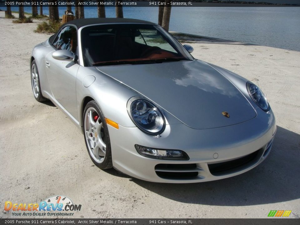 2005 Porsche 911 Carrera S Cabriolet Arctic Silver Metallic / Terracotta Photo #26