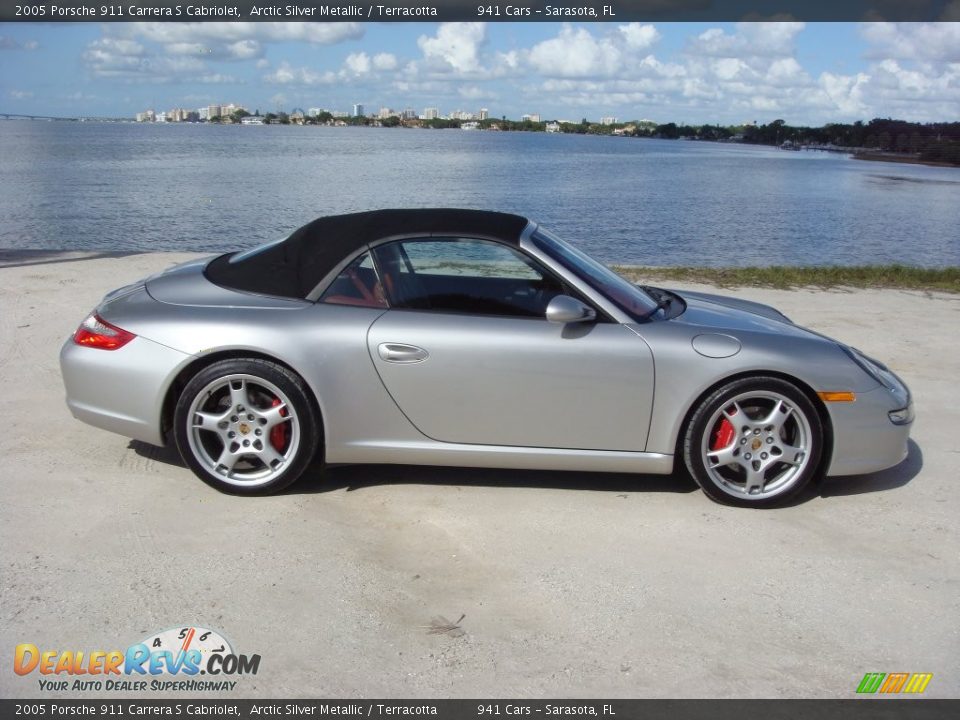 2005 Porsche 911 Carrera S Cabriolet Arctic Silver Metallic / Terracotta Photo #27