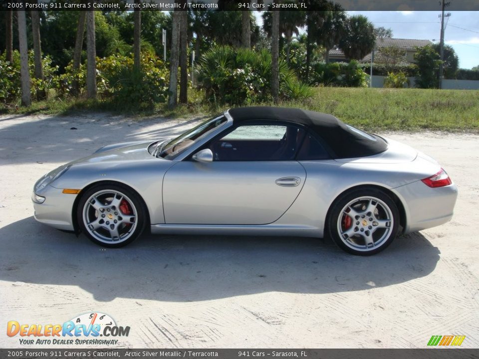 2005 Porsche 911 Carrera S Cabriolet Arctic Silver Metallic / Terracotta Photo #32