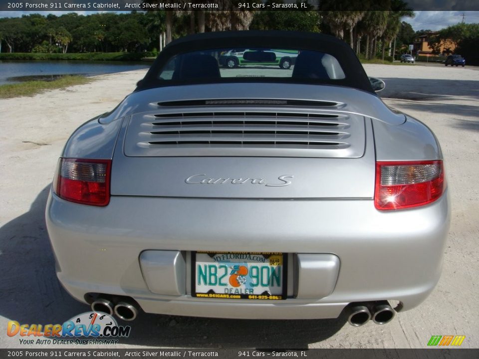 2005 Porsche 911 Carrera S Cabriolet Arctic Silver Metallic / Terracotta Photo #33