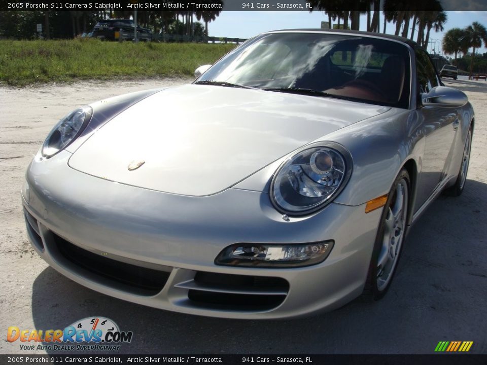 2005 Porsche 911 Carrera S Cabriolet Arctic Silver Metallic / Terracotta Photo #34